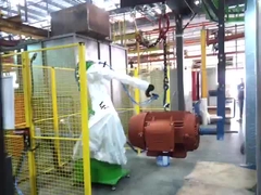 GR650 painting robot applied on metal parts engine industry