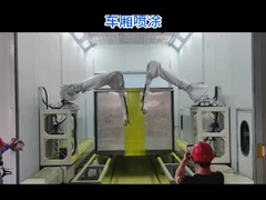 Techfly painting robots on carriage with side 7th aixis for 5 sides